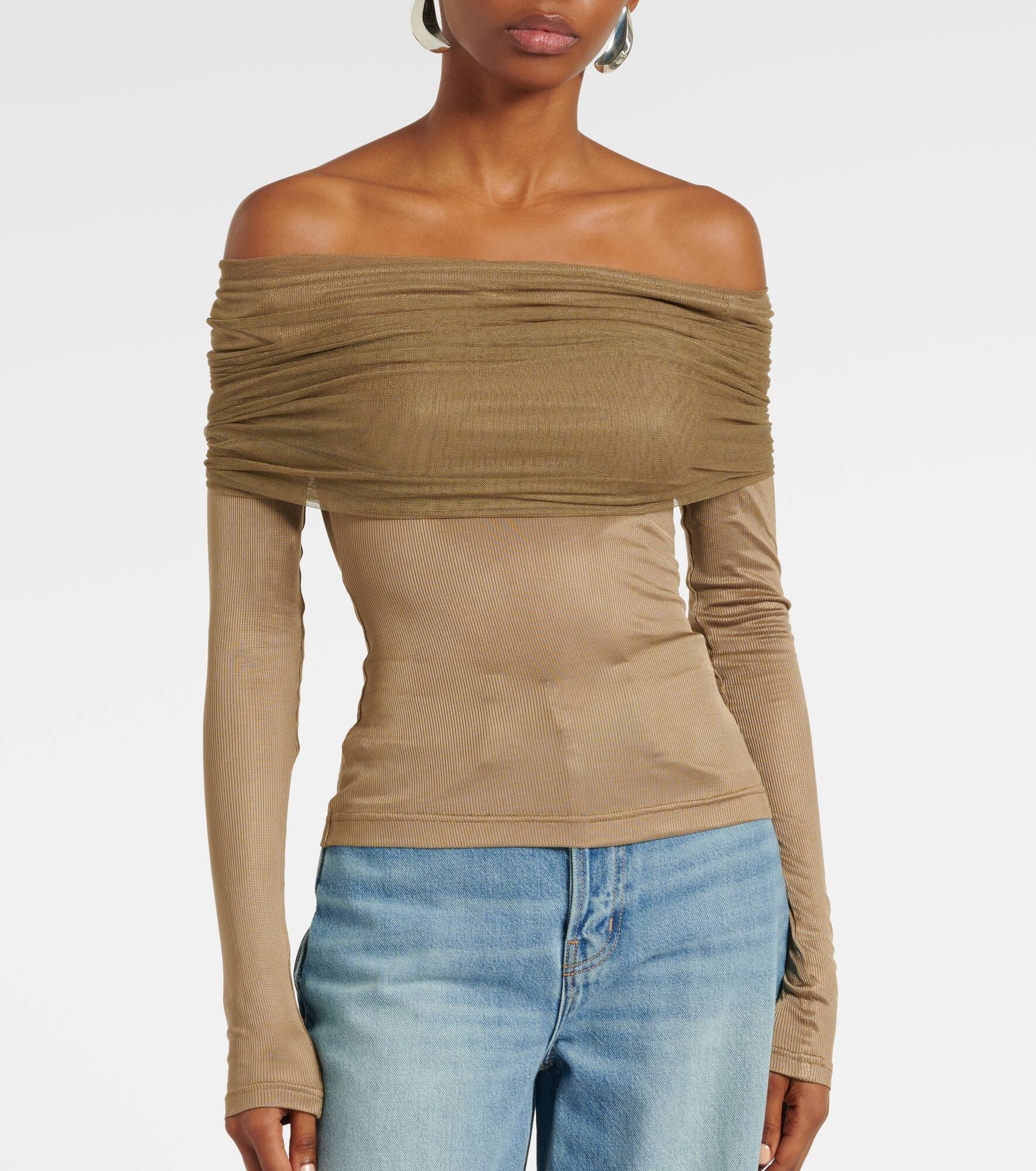 Sonora Veiled ruched top - 6