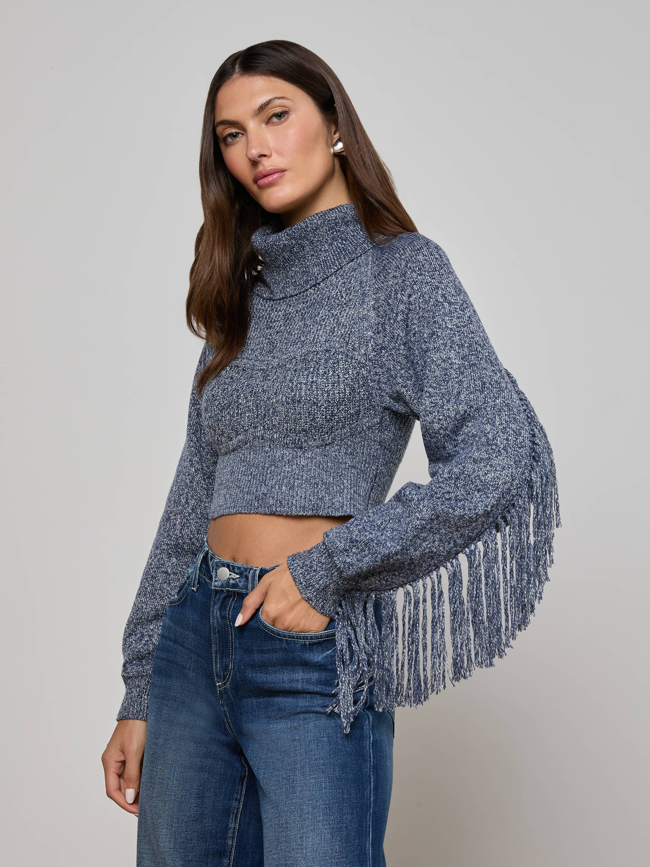 Maddison Fringed Turtleneck - 3