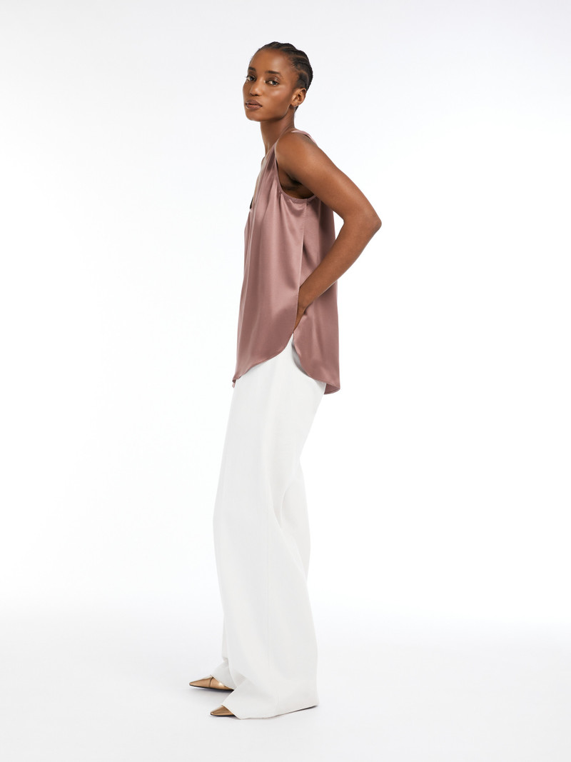 Max Mara FILLY Silk satin top outlook