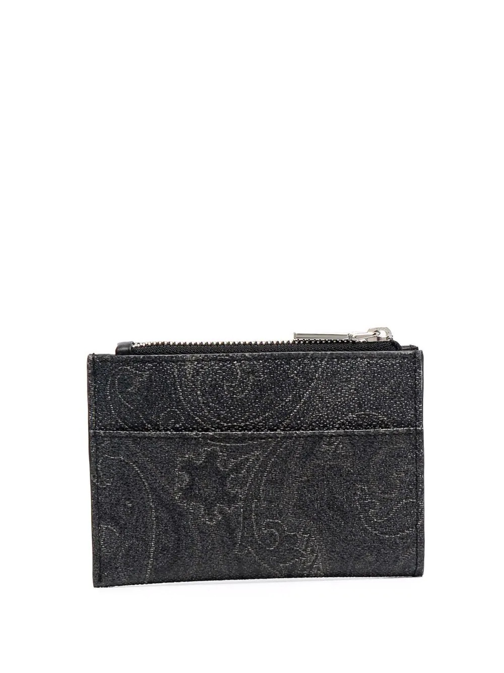 paisley-print leather cardholder - 2