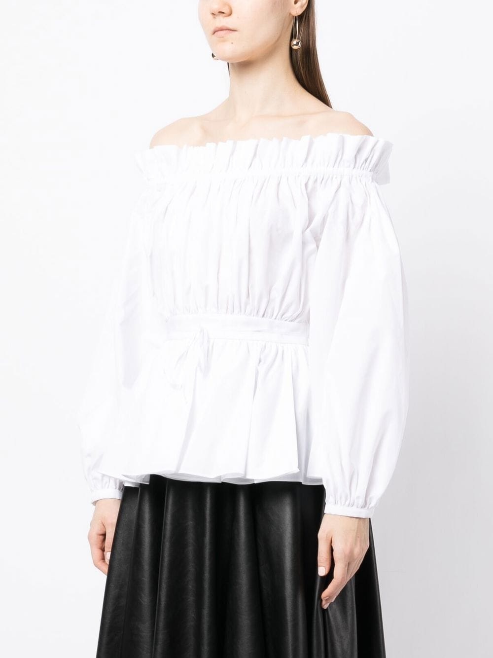 off-shoulder cotton blouse - 3