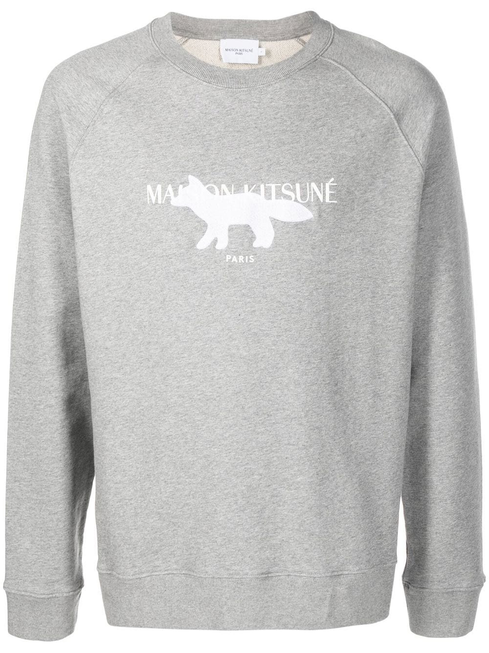 Fox-embroidered cotton sweatshirt - 1