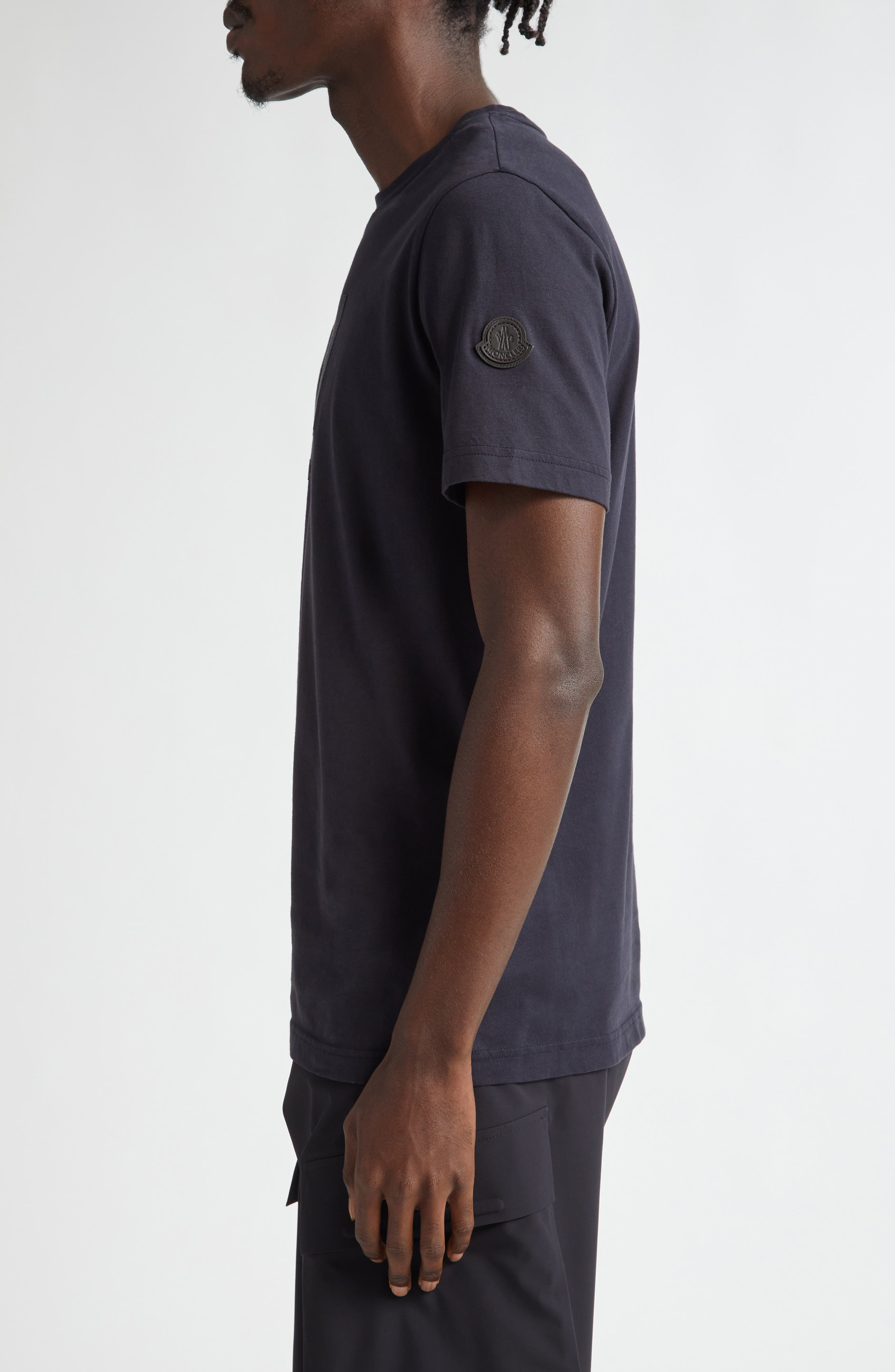 Moncler Logo T-Shirt in Navy Blue at Nordstrom - 3