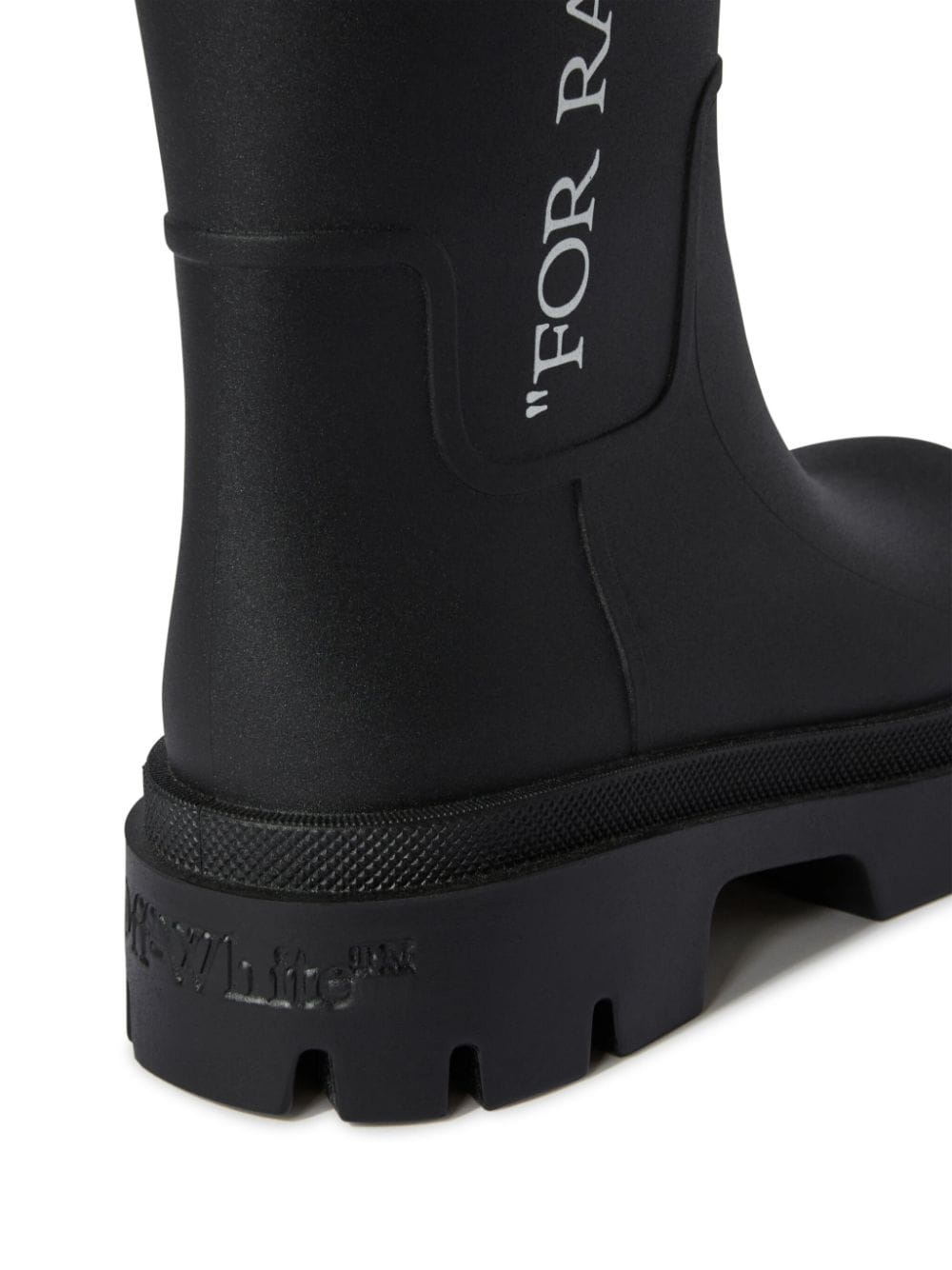 slogan-print boots - 5
