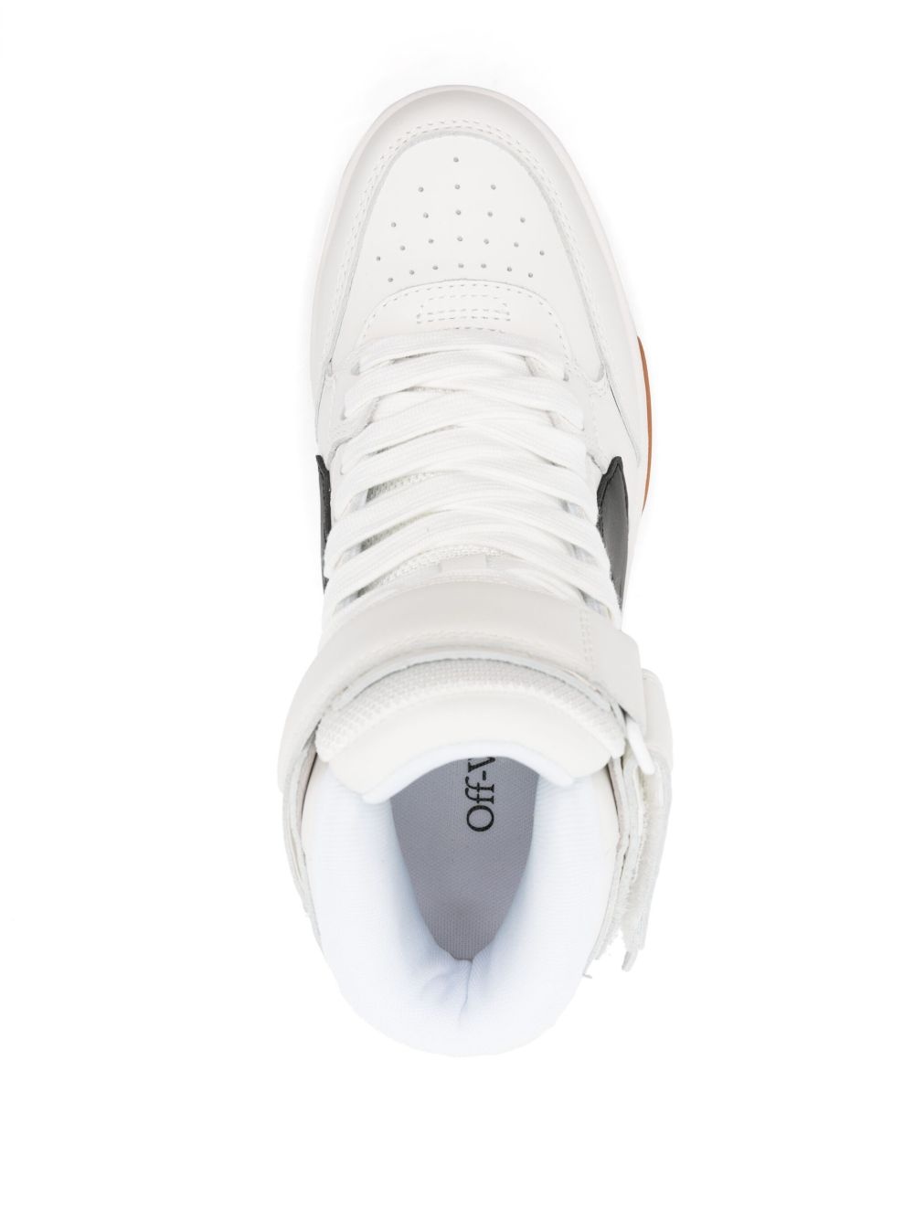 logo-patch leather sneakers - 4
