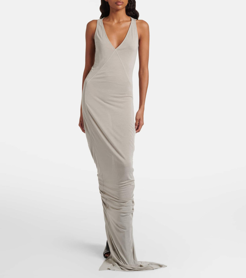 Rick Owens Gathered jersey maxi dress outlook