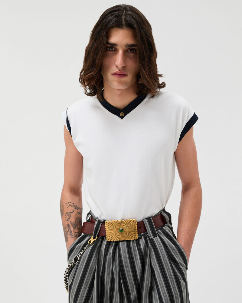 VERSACE Stretch Cotton-Jersey Slim T-Shirt outlook
