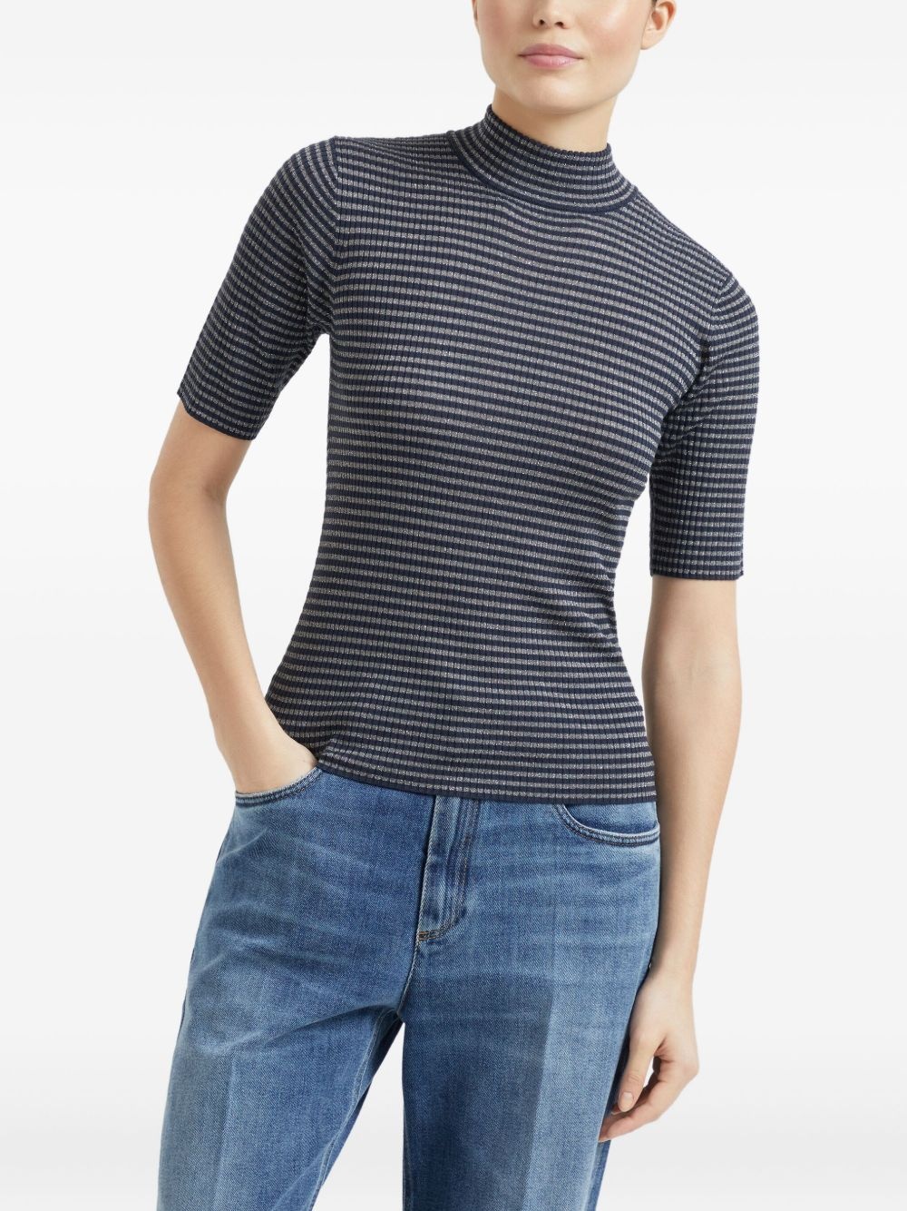 striped lightweight sweater - 3