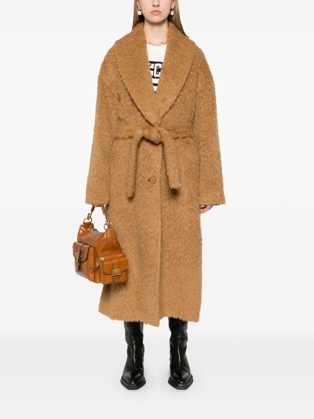 shawl-collar coat - 2