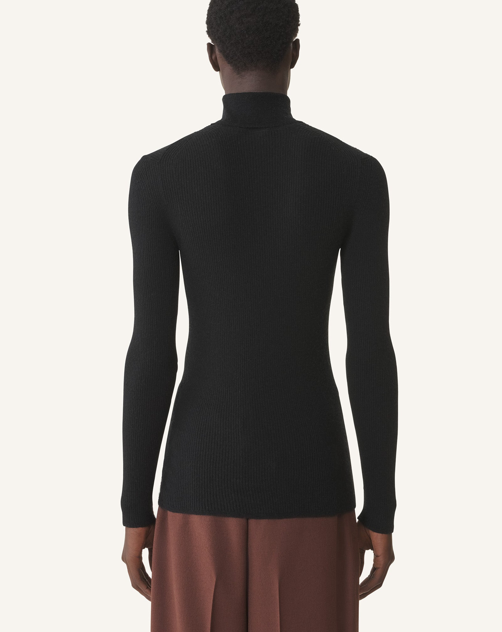 MERINO WOOL AND SILK TURTLENECK SWEATER - 4