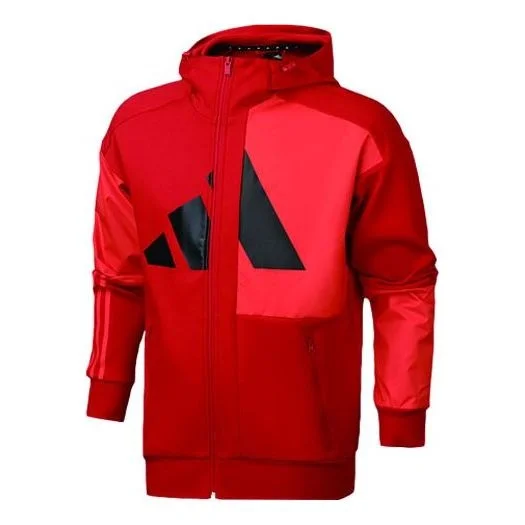 Men's adidas O2 HTT Jacket Red FM9418 - 1