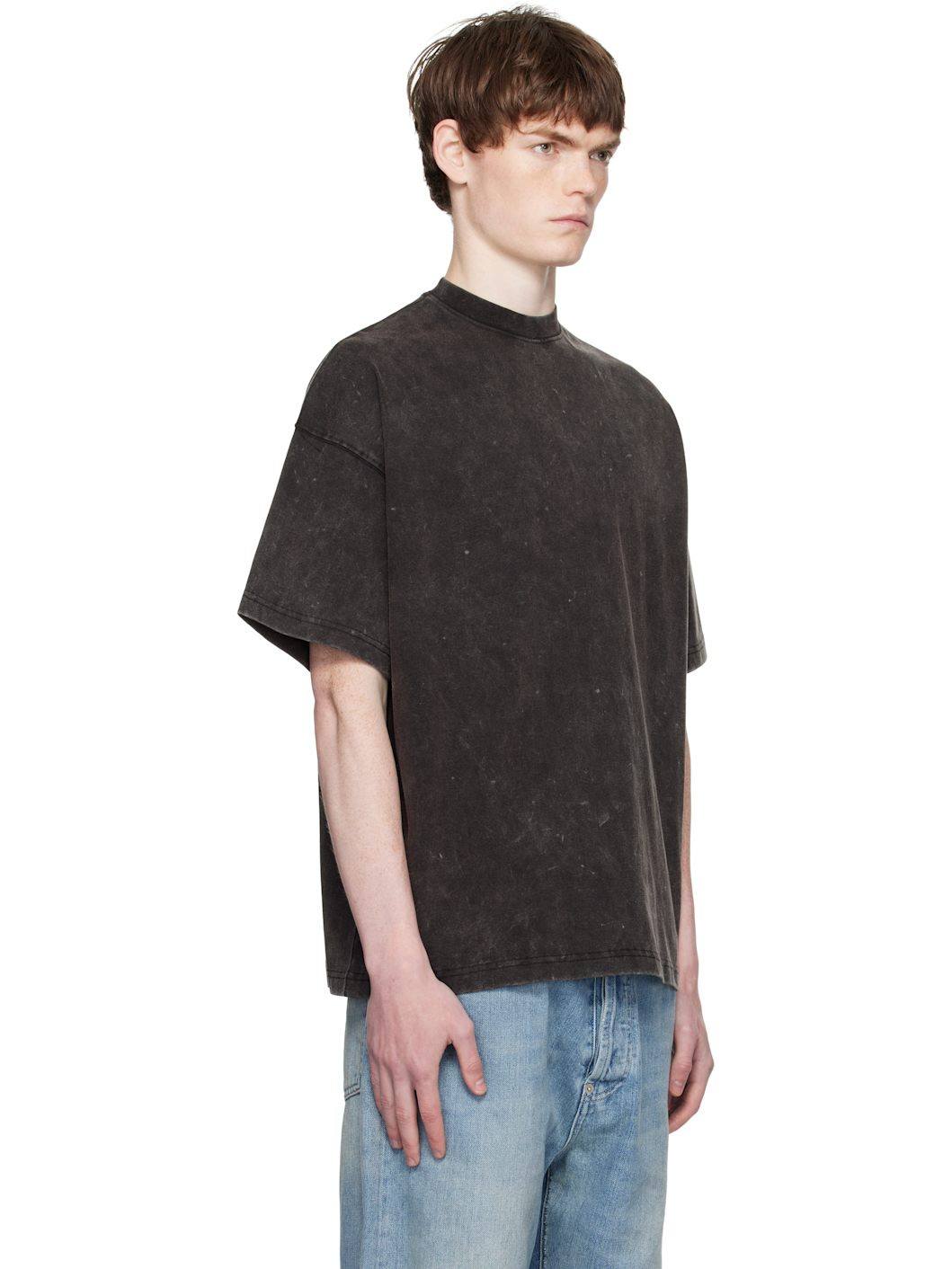 Gray Dyed Oversized Basic T-shirt - 2