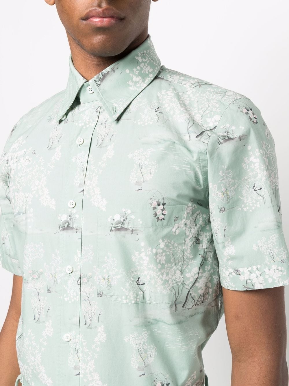 floral-print short-sleeve shirt - 5