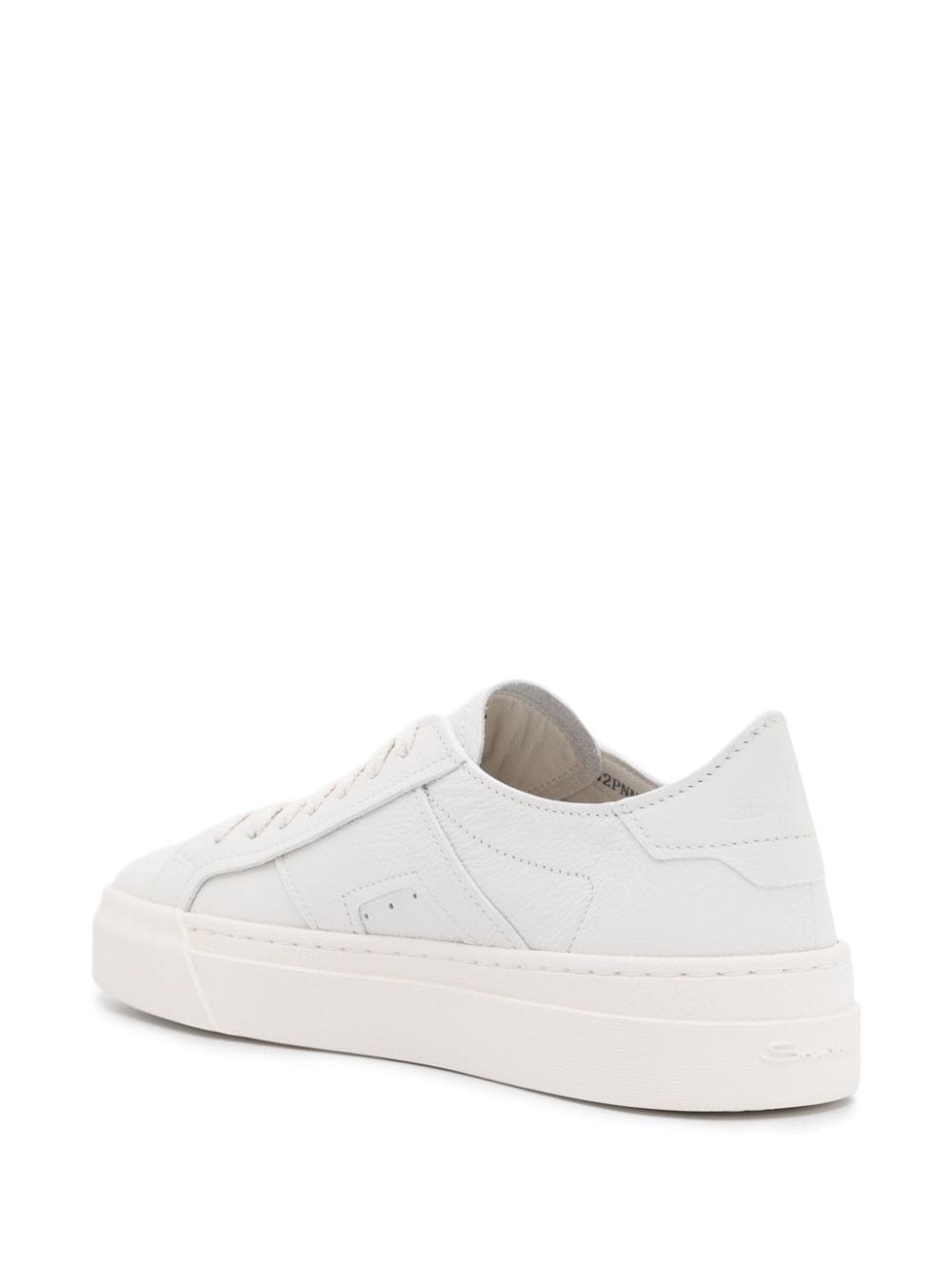 panelled leather sneakers - 3