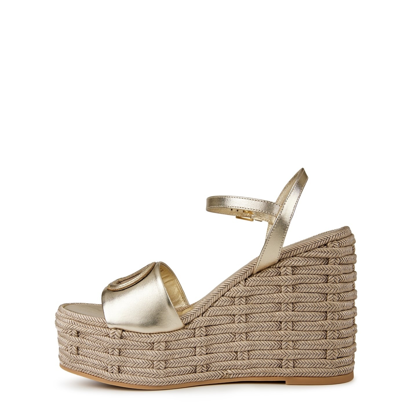 V-LOGO CUT-OUT WEDGE SANDAL - 3