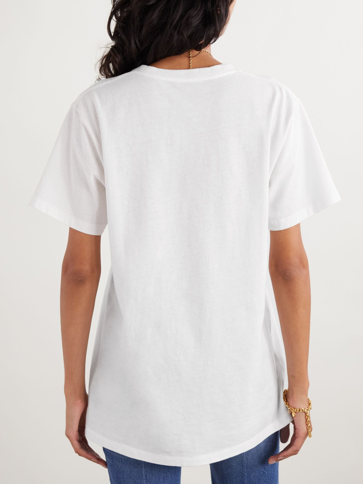 Printed cotton-jersey T-shirt White - 4