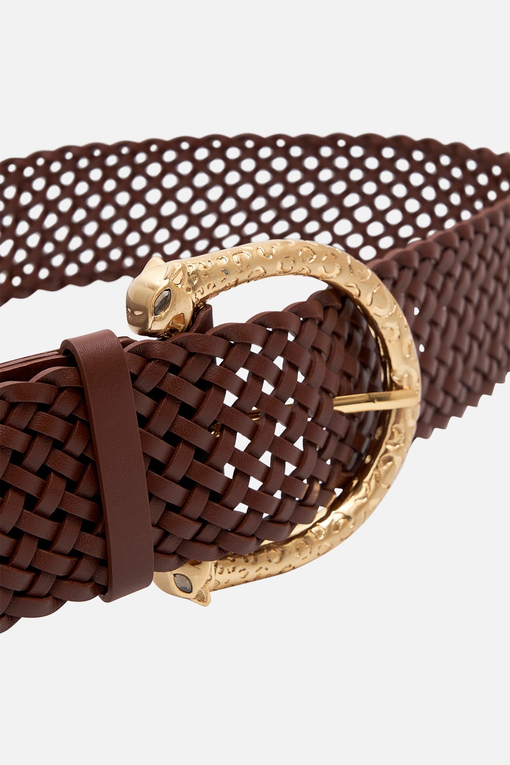 BRAIDED LEOPARD BUCKLE BELT - 2