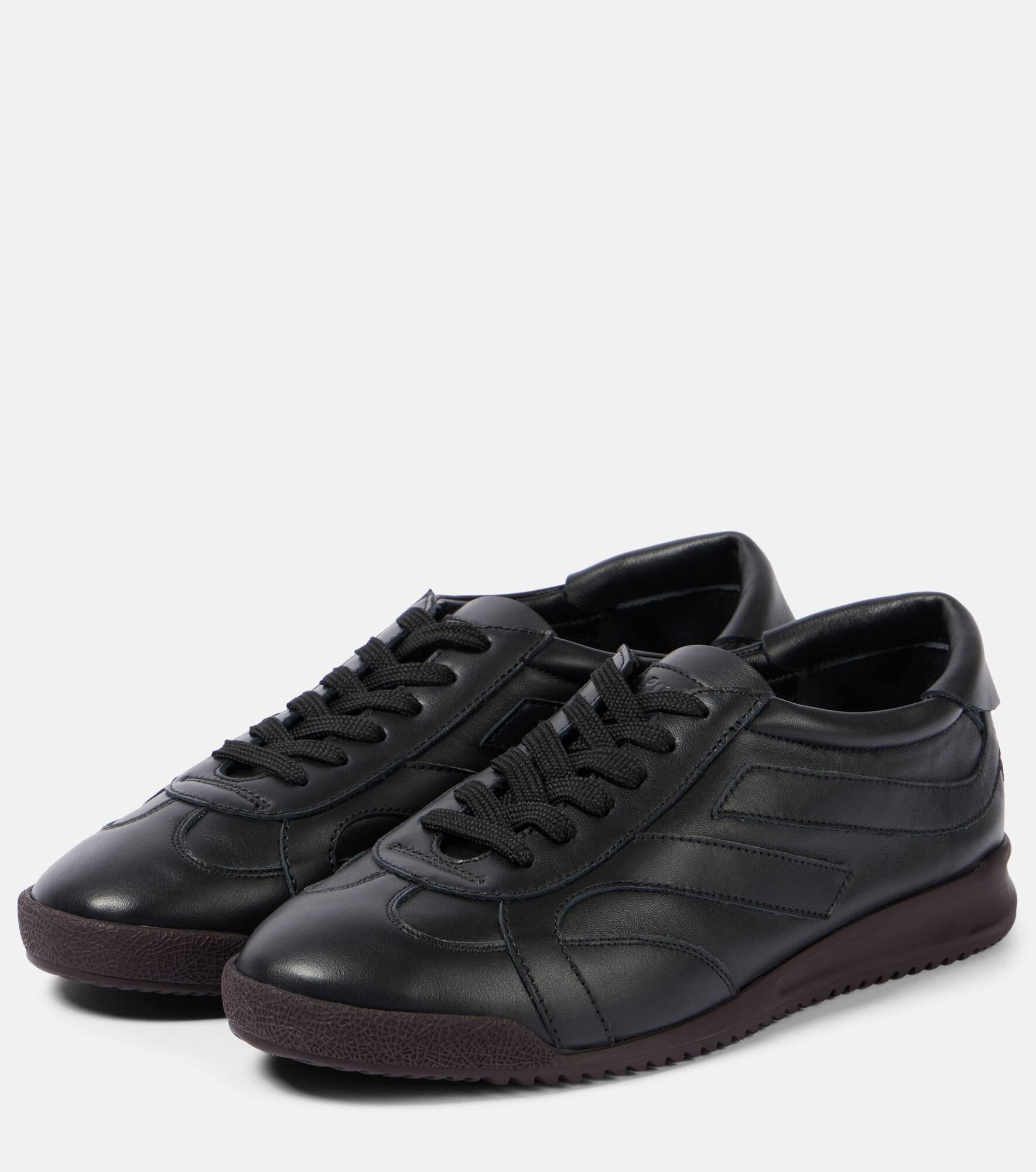 Pin leather sneakers - 4