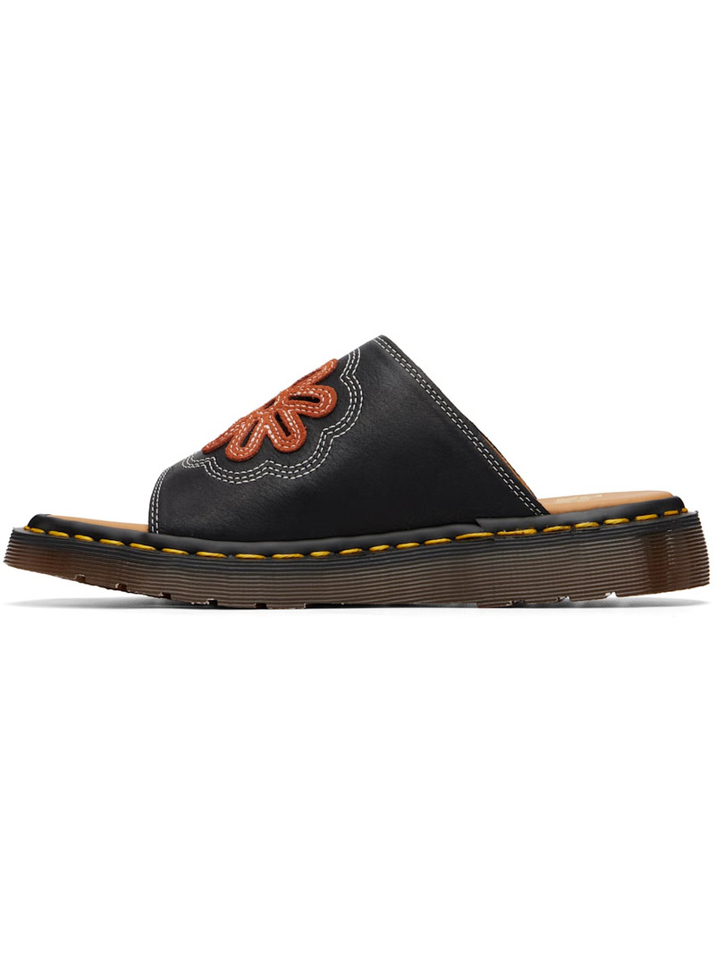 Dr. Martens Black Dayne 'Made In England' Applique Sandals outlook