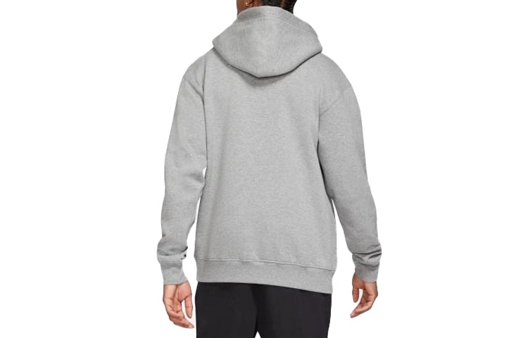 Air Jordan Embroidered Logo Sports Fleece Hoodie 'Grey' DA9818-091 - 2