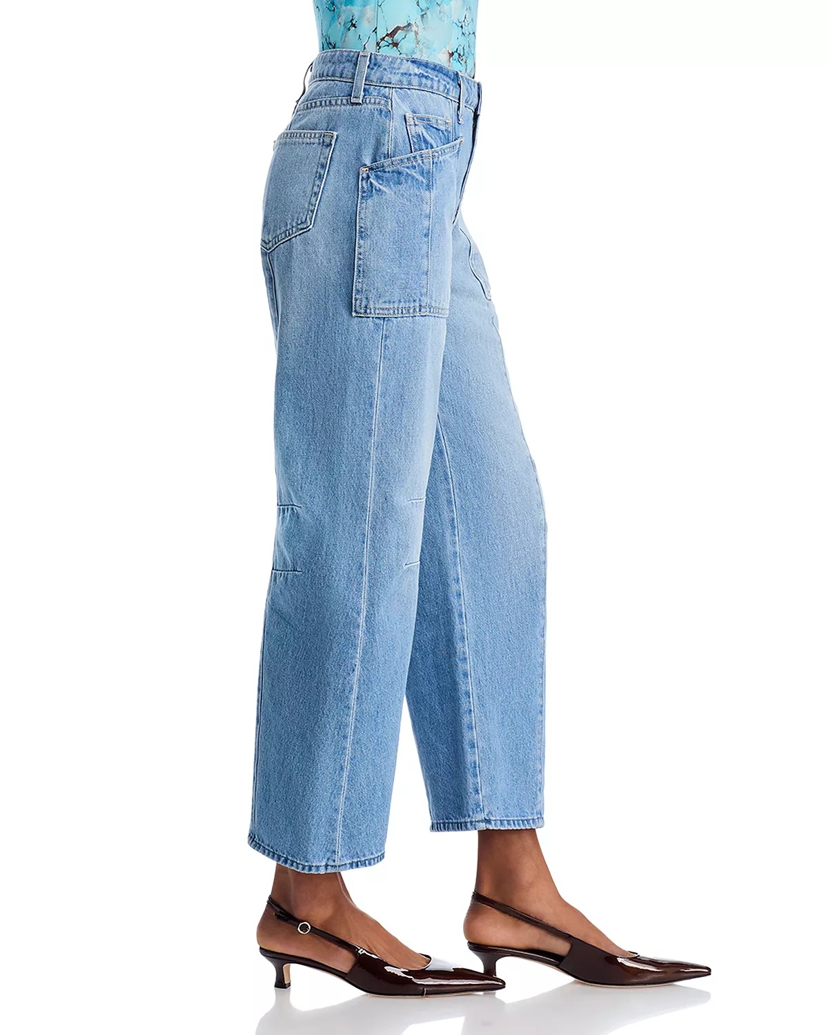 Cody Rodeo High Rise Cropped Barrel Jeans in Cristo - 4