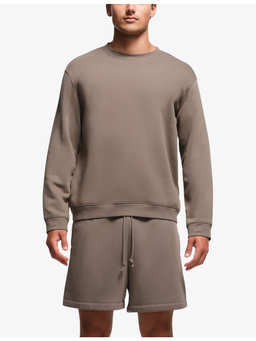 Classic crewneck lounge cotton-blend sweatshirt - 3