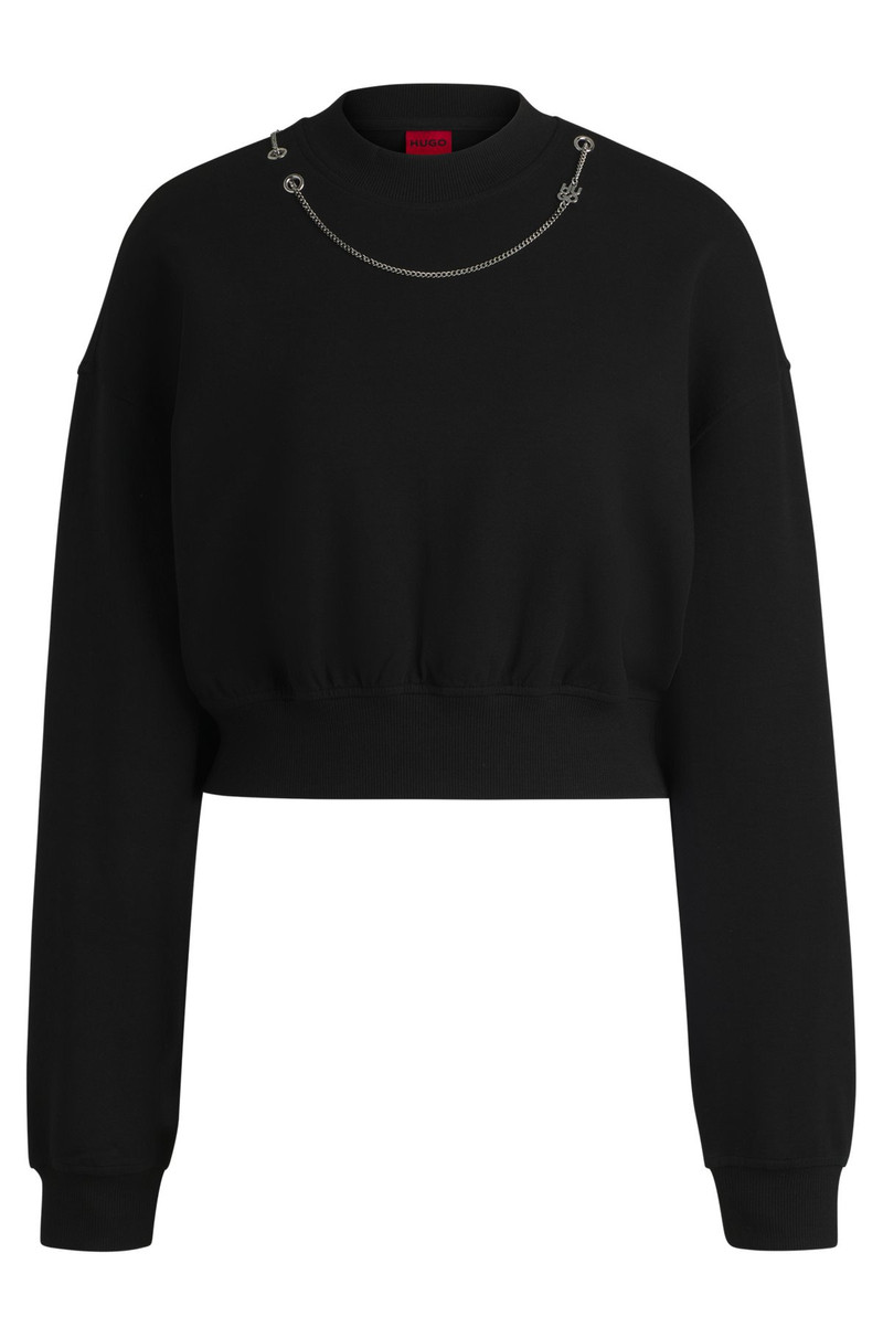 SWEATSHIRT WITH DETACHABLE SIGNATURE CHAIN - 1