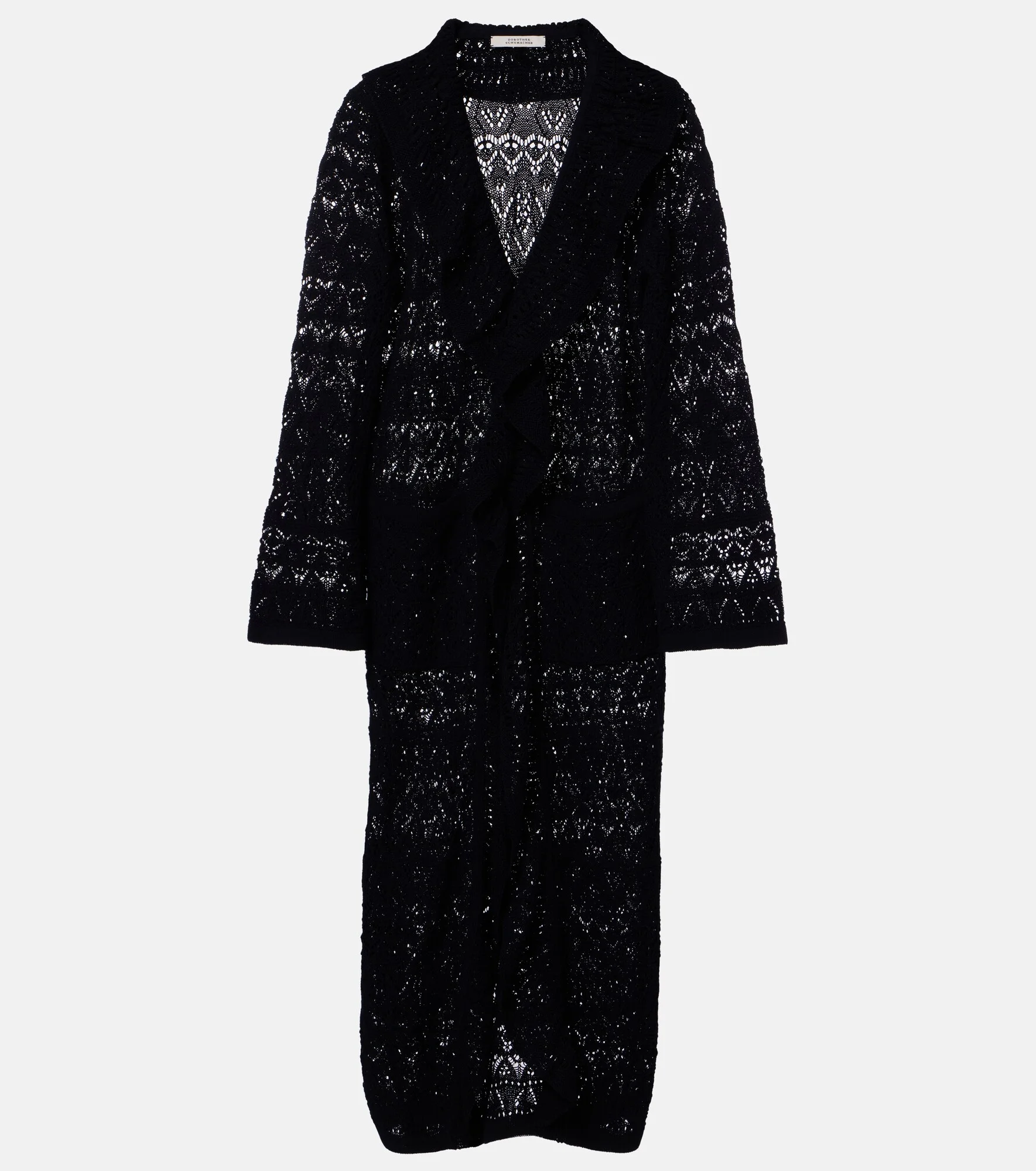 Cotton-blend crochet coat - 1