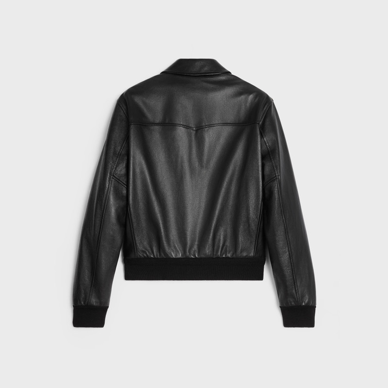 CELINE classic aviator blouson jacket in soft lambskin outlook