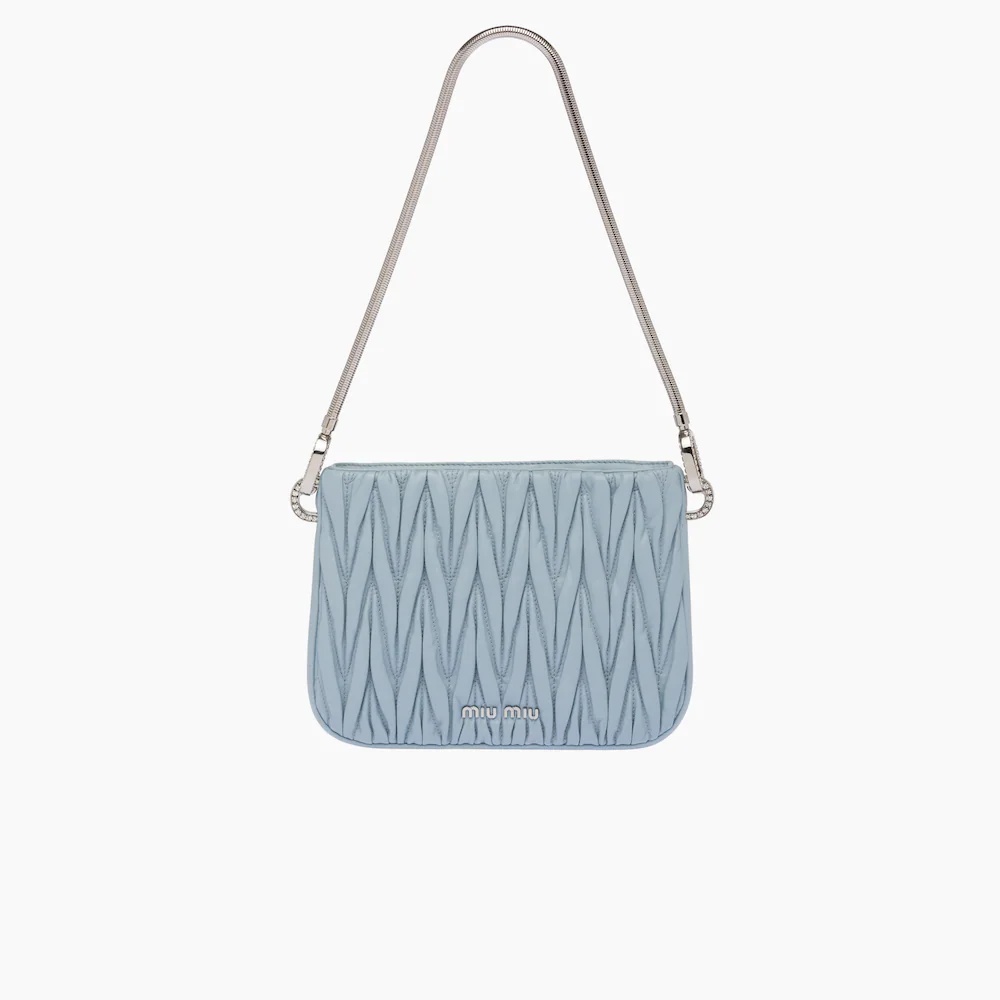 Miu Sassy matelassé nappa leather handbag - 1