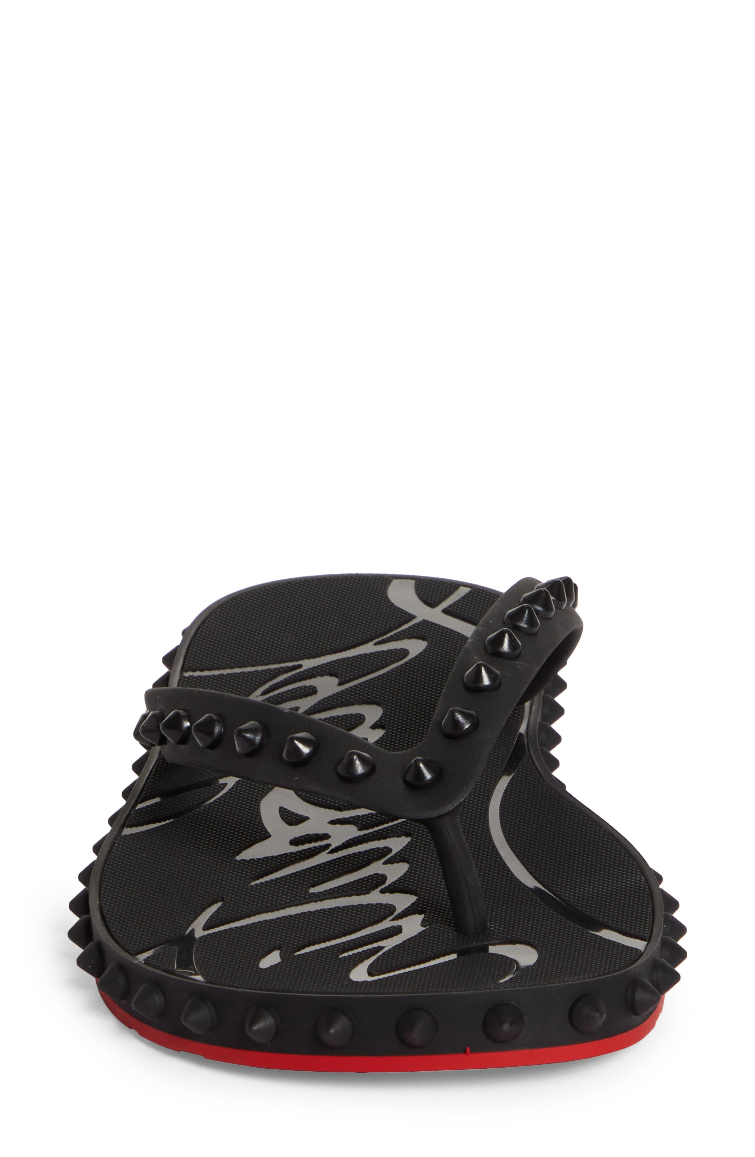 Christian Louboutin Super Loubi Flip Flop in Black at Nordstrom - 4
