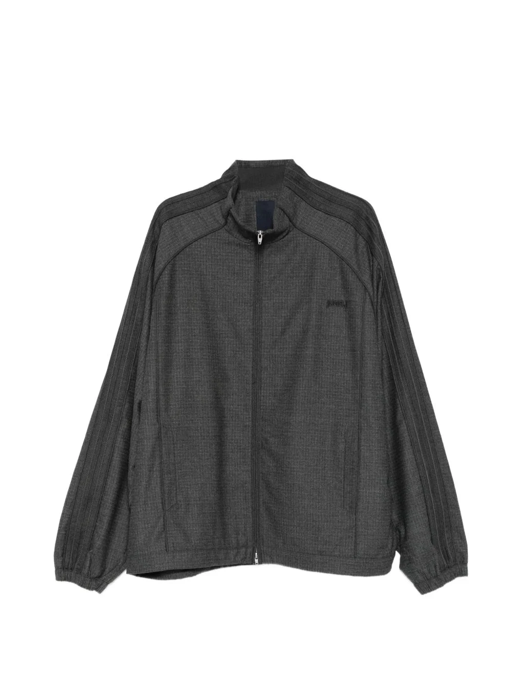 zip-up checked jacket - 1
