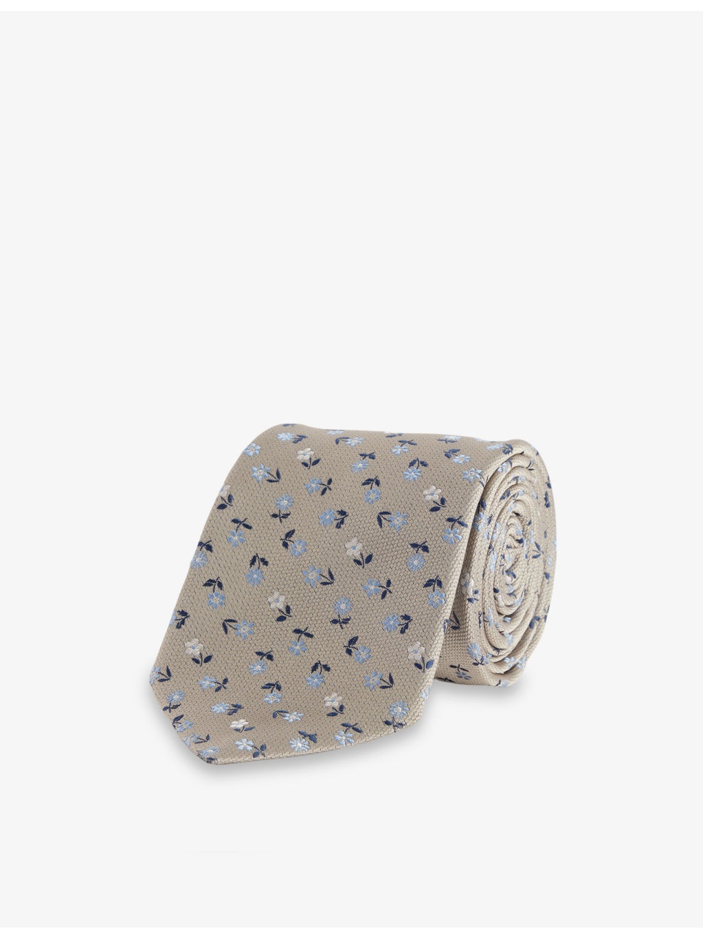 Daisy-Motif Silk Tie - 1