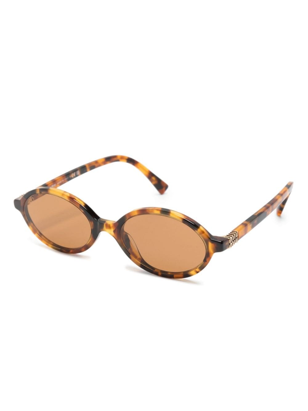tortoiseshell oval-frame sunglasses - 2