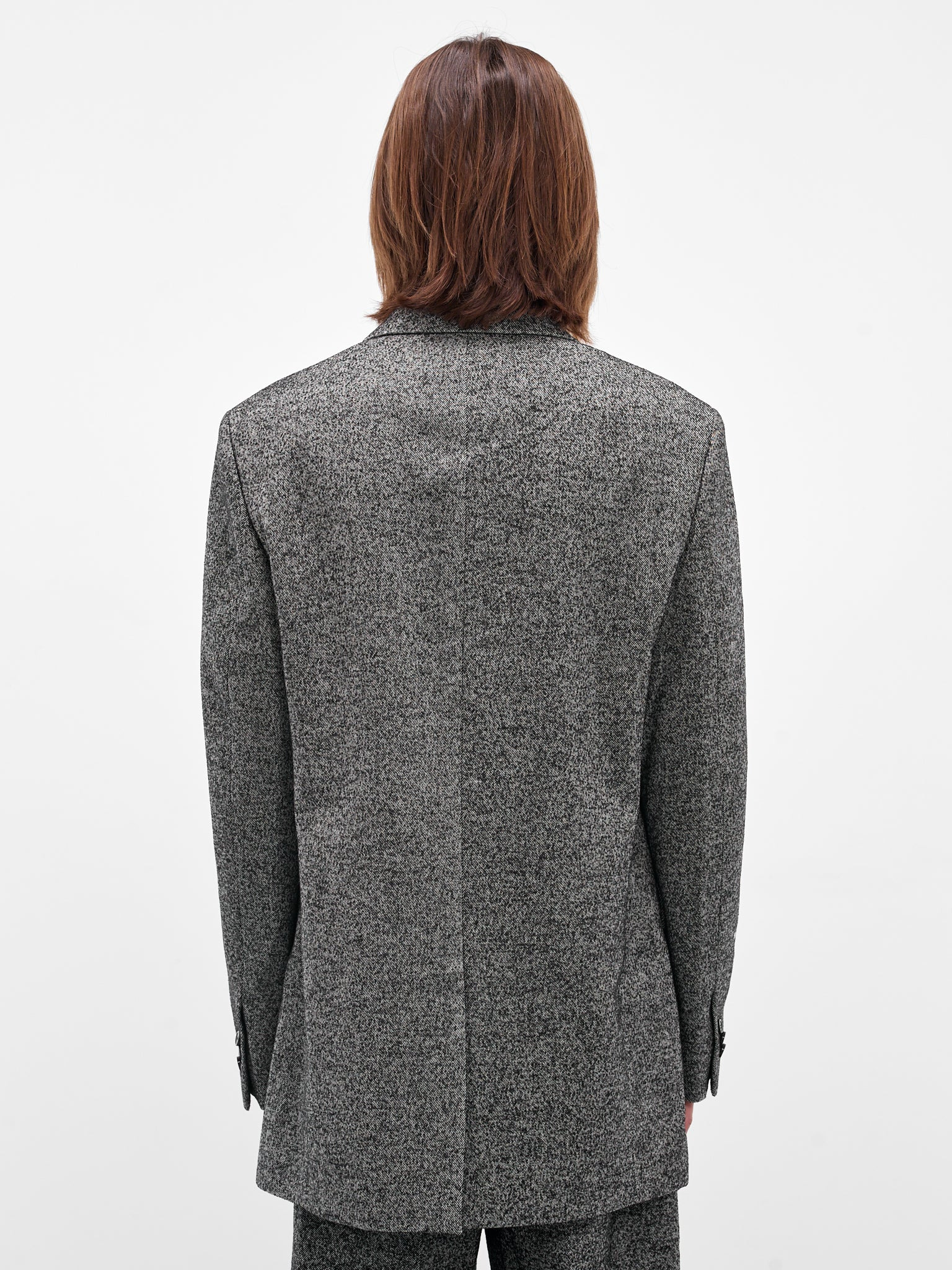 Gray Twill Oversized Blazer - 3