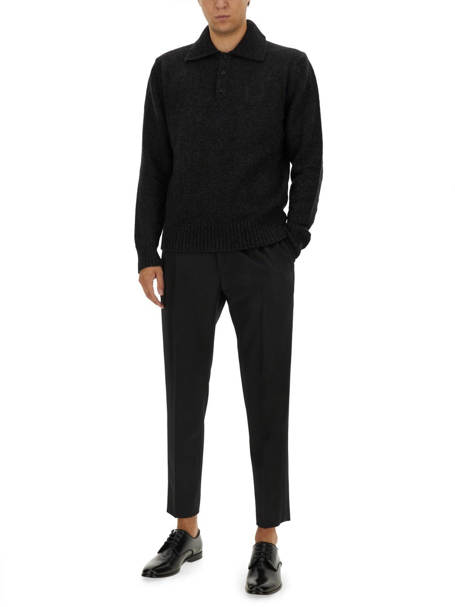 Dolce & Gabbana Men Wool Polo. - 2