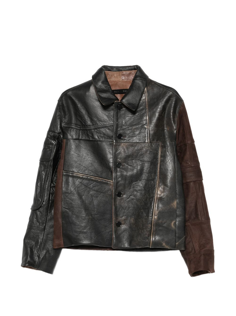 panelled leather jacket 1