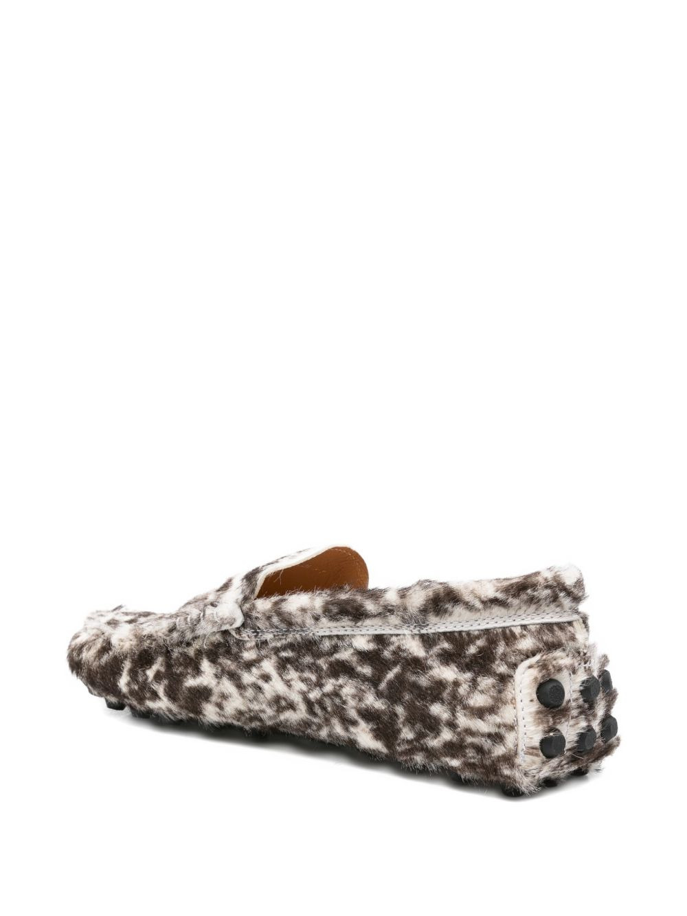 Gommino leopard-print pony-hair loafers - 3