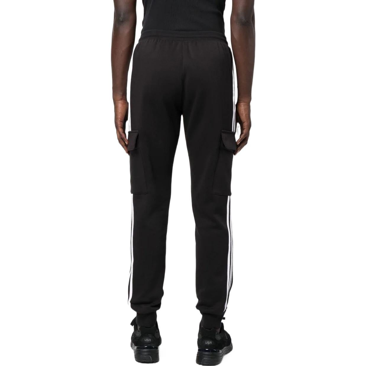 Men's adidas originals Solid Color Logo Printing Cargo Bundle Feet Sports Pants/Trousers/Joggers Bla - 4