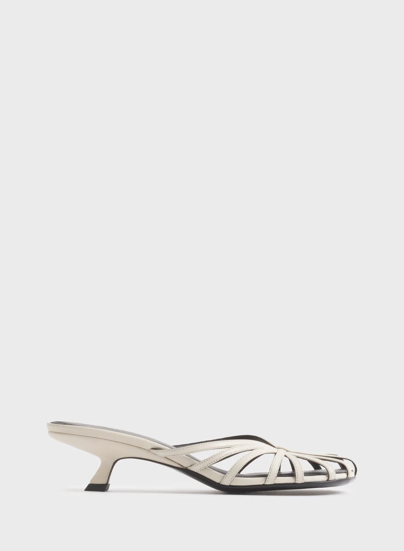 White knotted strap mules 45 - 1