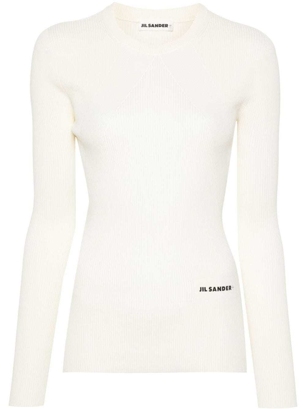 logo-print fitted jumper - 1