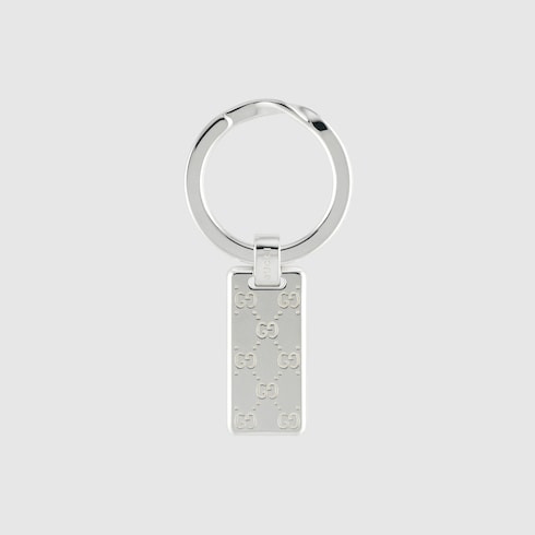 Gucci Signature GG engraved keyring - 1