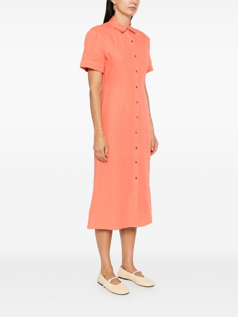 linen midi dress - 3