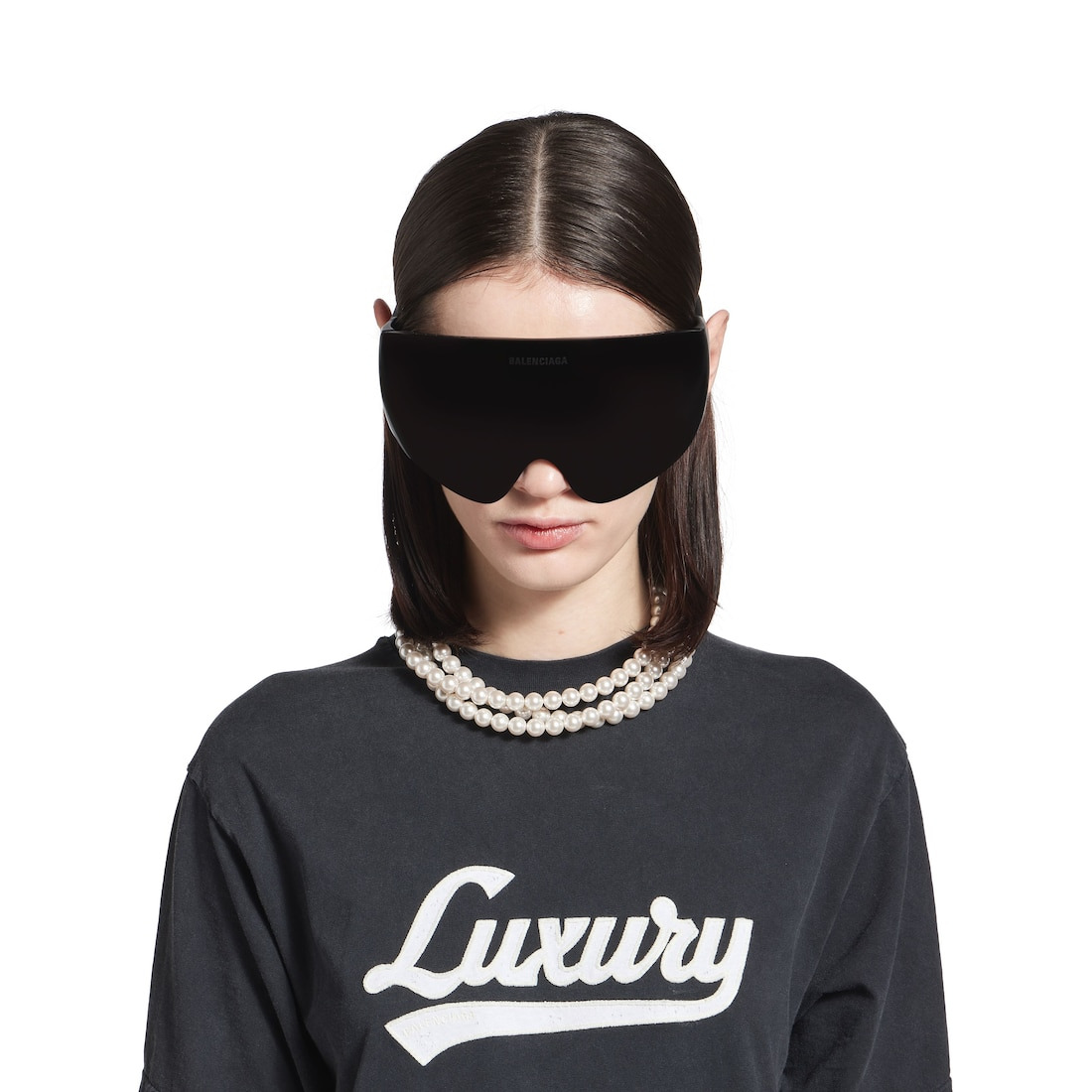 Women's Pearl 3-row Choker in Shiny Silver/white - 4