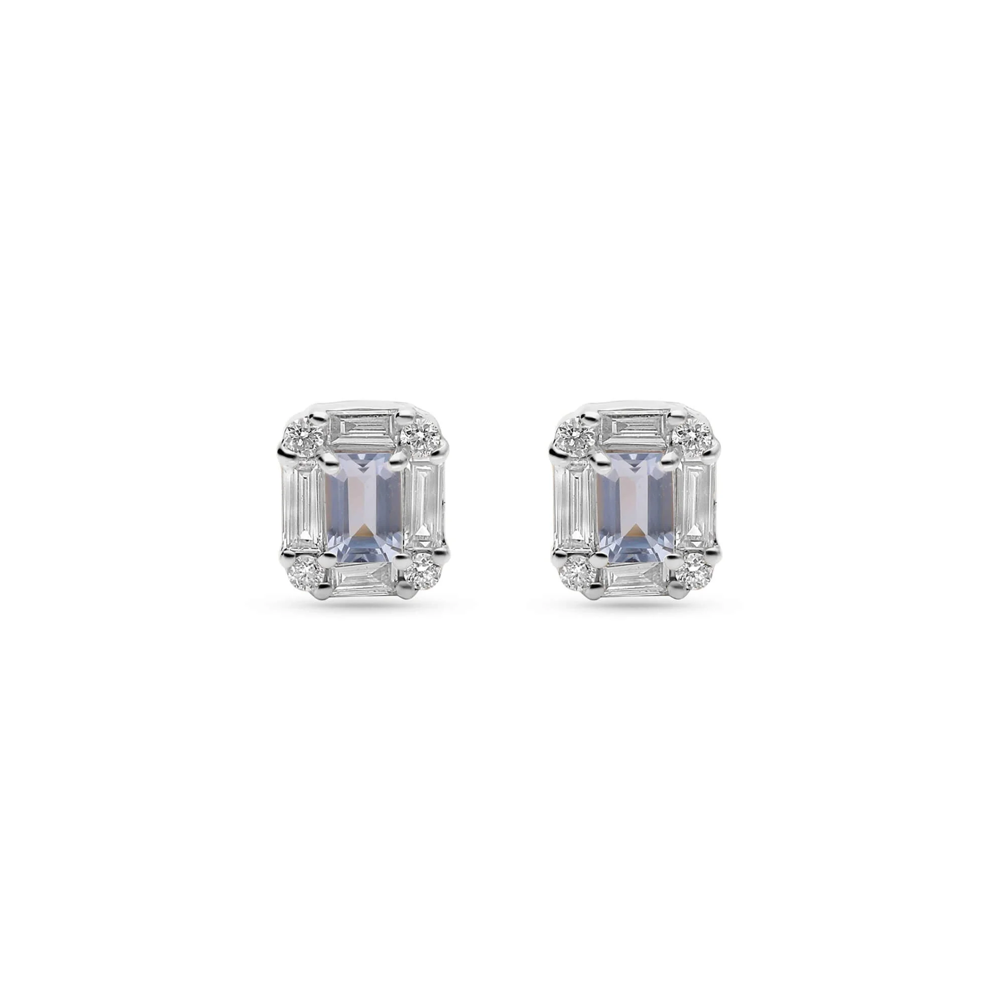 Aquamarine Shield of Strength Earrings - 1