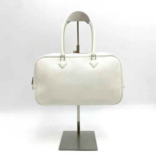 Hermes White Leather Plum Elan 28 - 1