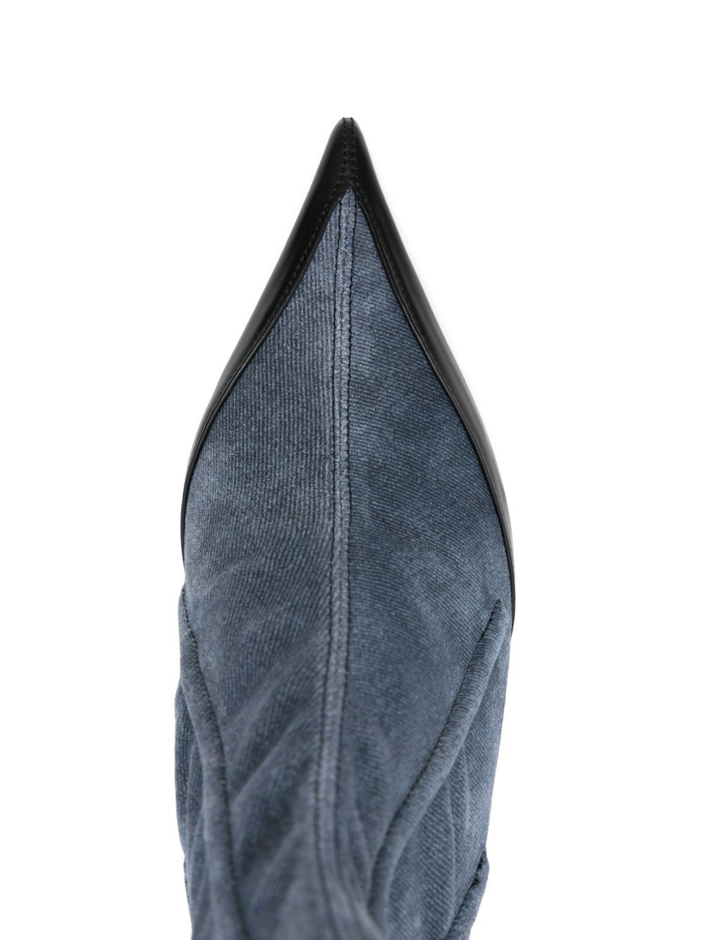 55mm boned denim boots - 4