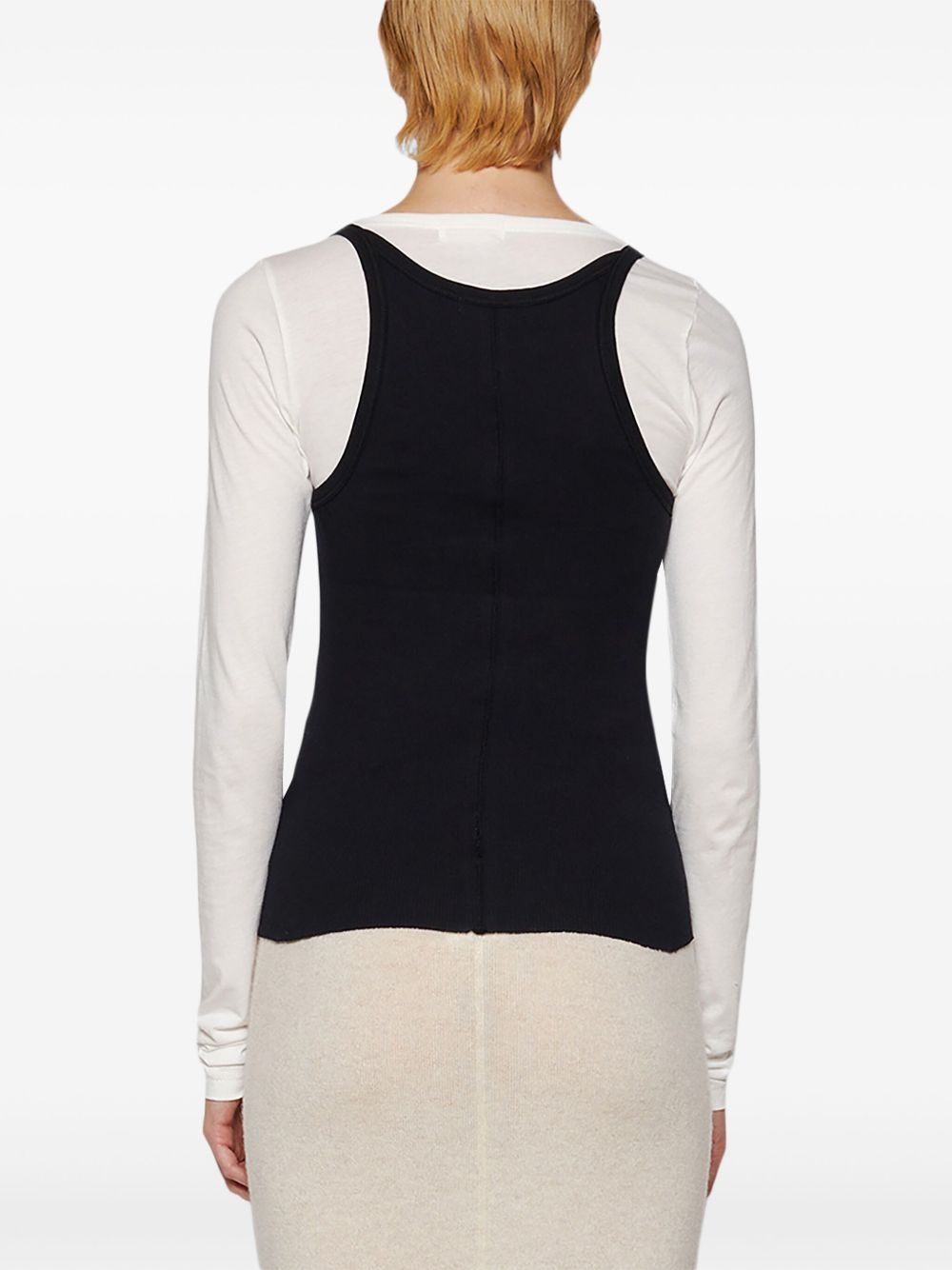 ribbed-knit cotton tank top - 4