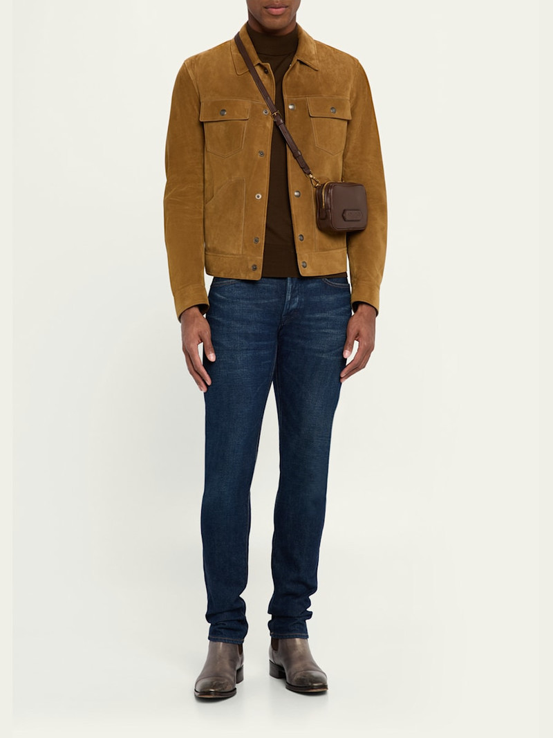 TOM FORD Men's Alexander Leather North/South Crossbody Bag outlook