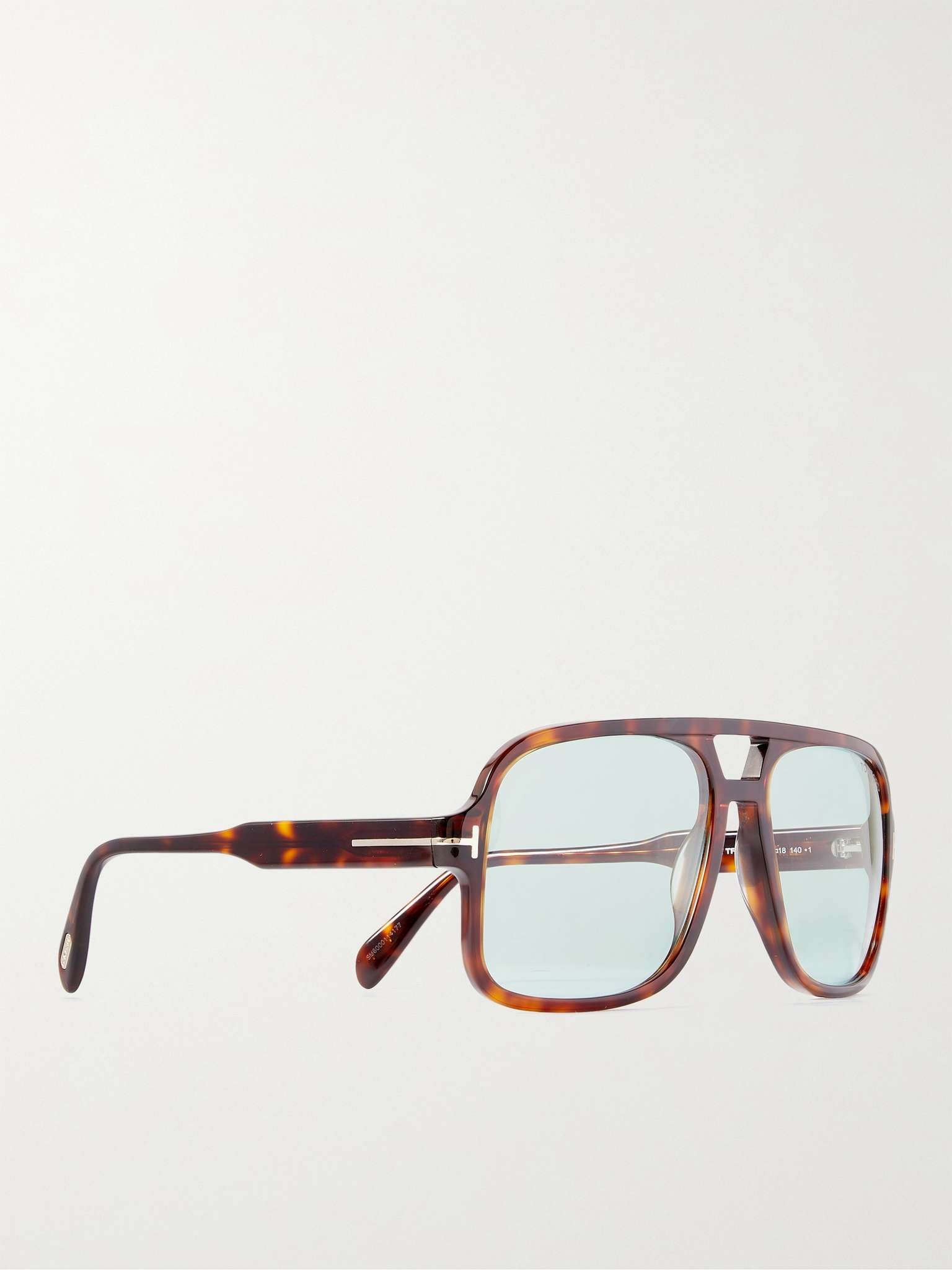 Aviator-Style Tortoiseshell Acetate Sunglasses - 4